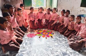 कस्तूरबा गांधी बालिका विद्यालय में रंगोली एवं दीपदान कार्यक्रम आयोजित