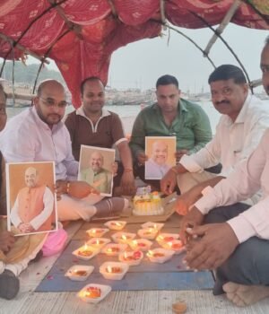 भाजपाइयों ने मनाया गृहमंत्री अमित शाह का जन्मदिन
