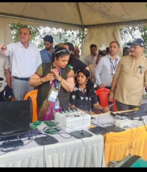 चार दिवसीय रॉकेट्री एवं कैनसेट लॉन्च रकबा जंगली पट्टी में प्रतियोगिता का हुआ शुभारंभ
