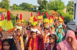 बड़ी माता मंदिर चिरगांव में चढ़ाएं गये एक साथ 64 खप्पर एवं 10 घट