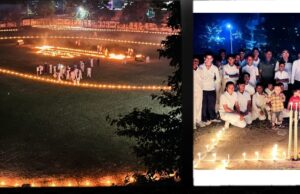 मोमबत्तियों की रोशनी में जगमगाया वीबीपीएस मैदान