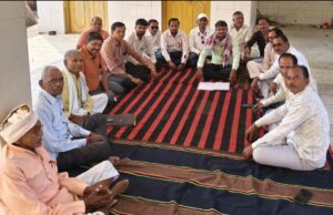 कुशवाहा समाज ने भरत मंदिर के पुनः निर्माण हेतु की बैठक