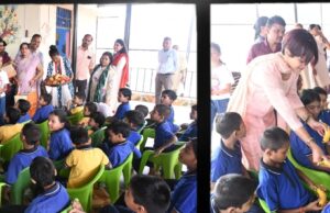 जिलाधिकारी परिवार संग पहुचे राजकीय बाल गृह, बच्चों के साथ मनाई दिपावली