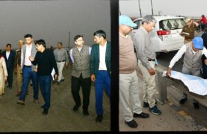 मण्डलायुक्त,जिलाधिकारी, मेलाअधिकारी ने माघ मेला क्षेत्र का निरीक्षण