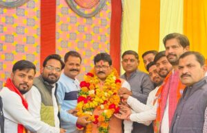भाजपा नवनिर्वाचित जिला अध्यक्ष सुधीर सिंह का भव्य स्वागत,