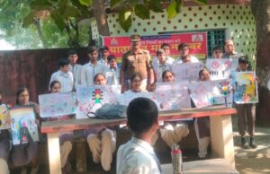 यातायात माह में जौनपुर पुलिस की सख्ती, 815 वाहनों का चालान स्कूल में बच्चों को किया गया जागरूक