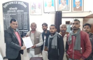 निर्माणाधीन जल निगम टंकियों के निर्माण पूर्ण कराकर जलापूर्ति शुरू किए जाने को लेकर सकिपा ने सौंपा मांगपत्र