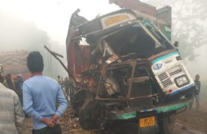 दो ट्रकों की भिड़ंत में चालक की मौके पर मौत, दूसरा ड्राइवर हुआ फरार