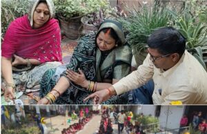 मां की पुण्यतिथि पर शिक्षक दंपती ने कन्या भोज कर गरीबों को बांटा कंबल