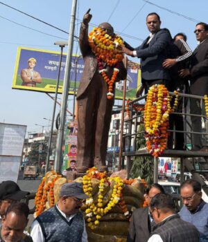 परिनिर्वाण दिवस पर बाबा साहब को दी गई श्रद्धांजलि