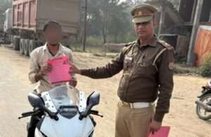 राष्ट्रीय सड़क सुरक्षा माह के तहत पुलिस ने यातायात जागरूकता अभियान के तहत की कार्रवाई