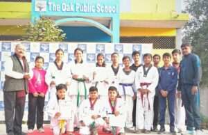 बचपन प्ले स्कूल में ताइक्वांडो खिलाड़ियों का बेल्ट प्रमोशन सम्पन्न