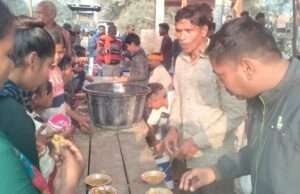 सातमील तिराहे के हनुमान मंदिर में विशाल भंडारे का आयोजन