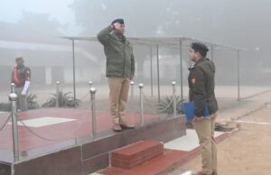 पुलिस लाइन में परेड का निरीक्षण, एसपी ने लिया प्रशिक्षण व व्यवस्थाओं का जायजा