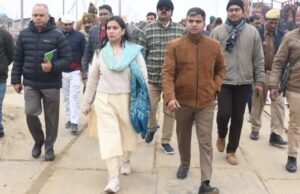 मण्डलायुक्त, जिलाधिकारी ने माघ मेला-2026 के दृष्टिगत तैयारियों का निरीक्षण कर जायजा लिया