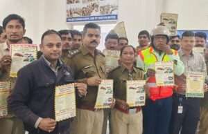 राष्ट्रीय सड़क सुरक्षा माह में टैंकर चालकों को दिलाई गई सुरक्षा शपथ