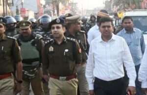 होली व रमजान को लेकर प्रशासन सतर्क, इटवा कस्बे में निकाला गया रूट मार्च