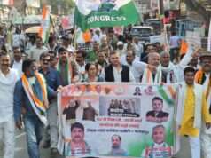 मनरेगा बचाओ संग्राम में कांग्रेस ने मजदूरों संग निकाली 16 किलोमीटर लंबी पदयात्रा