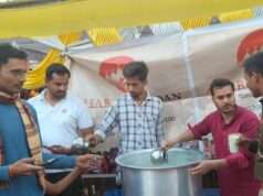 रुद्राभिषेक के बाद ठंडई का हुआ वितरण