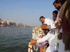 महाराष्ट्र के पूर्व उप मुख्यमंत्री अजित पवार का अस्थि विसर्जन काशी में हुई