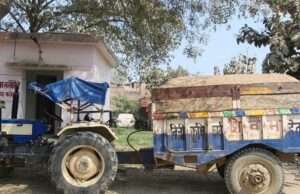 बंद मौरंग खंड से अवैध खनन कर ले जा रहा ट्रैक्टर-ट्रॉली पकड़ा गया