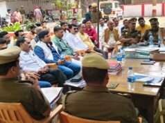 थाना परिसर में पीस कमेटी की बैठक सम्पन्न