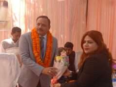 मौनी स्वामी इंटर कॉलेज में न्यायमूर्ति जयकृष्ण उपाध्याय का हुआ स्वागत