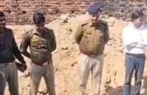 माण्डा थाना क्षेत्र के अंतर्गत दिघीया पुलिस चैकी में मंदिर निर्माण का कार्य शुरू, एसीपी और एसएचओ ने किया भूमि पूजा