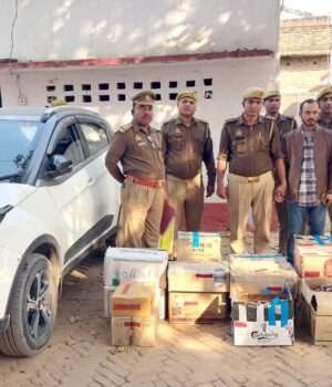 जिगना पुलिस ने 16 लाख की अवैध अंग्रेजी शराब के साथ एक तस्कर को किया गिरफ्तार