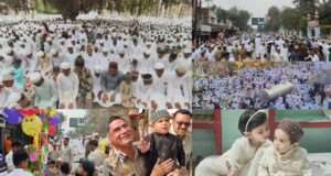 अकीदत से अदा हुई ईद की नमाज मुल्क में अमन चैन की मांगी दुआ, ईदगाह वह मस्जिदों में उमड़ी भीड़, गले मिलकर दी मुबारकबाद, शिया समुदाय ने काली पट्टी बांधी