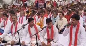 भव्यता के साथ सम्पन्न हुई पूर्वांचल स्तरीय श्री दुर्गा चालीसा पाठ 5 हजार से अधिक भक्त उपस्थित हुए