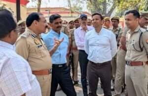 उपनिरीक्षक पुलिस भर्ती परीक्षा केंद्रों का कमिश्नर व आईजी ने किया निरीक्षण