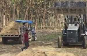 कुशीनगर में मिट्टी खनन माफिया बेलगाम! धडल्ले से हो रहा है जेसीबी से खनन,