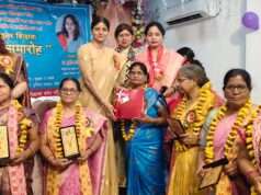सेवानिवृत्त महिला शिक्षकों को किया गया सम्मानित