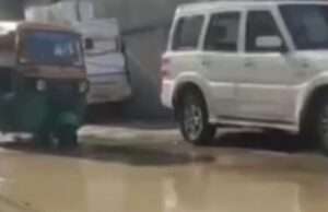 मेजारोड़ रेलवे स्टेशन जाने वाले मुख्य मार्ग पर गम्भीर जलभराव एवं अतिक्रमण