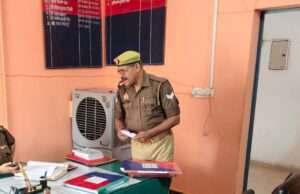 एसपी ने थाना हलिया का किया आकस्मिक निरीक्षण