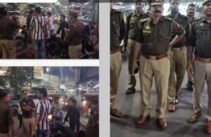 वाहन चेकिंग अभियान में 45 से ज्यादा बाइक चालकों का कटा चालान