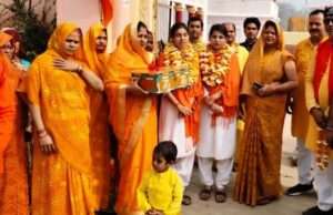 धूमधाम से निकाली गयी भगवान श्रीराम की शोभा यात्रा, लगे जयकारे