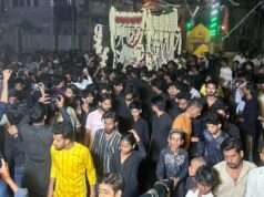 मौला अली की यौमे शहादत पर निकला ताबूत व अलम का जुलूस, जुलूस में उमड़ा अज़ादारों का हुजूम