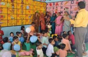 नेवादा के कंपोजिट विद्यालय पेरई में ‘नवआरंभ उत्सव’ की धूम