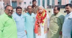 भाजपा पर्यवेक्षक सुरेश तिवारी का स्वागत, हुई संगठनात्मक चर्चा