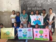 पृथ्वी दिवस राजकीय हाईस्कूल कसिया में ‘हमारी शक्ति, हमारा ग्रह’ थीम पर लिया पर्यावरण संरक्षण का संकल्प