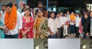 पहली बार घर पहुंचे नायब तहसीलदार आयुष शुक्ला का हुआ भव्य स्वागत