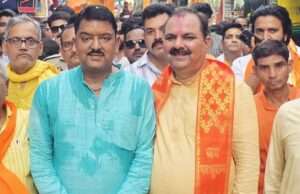 भगवान परशुराम जयंती की विशाल शोभायात्रा का नगर भ्रमण