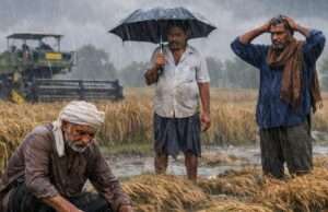 बेमौसम बारिश से किसान परेशान, तैयार गेहूं की फसल पर संकट के बादल