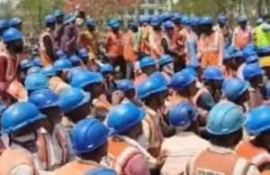 प्रयागराज पावर प्लांट में मजदूर ने किया धरना प्रदर्शन एवं हड़ताल’