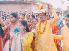 कलश यात्रा में उमड़ा आस्था का सैलाब, भक्ति से सराबोर हुआ सिठियानी गांव