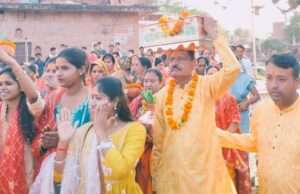 कलश यात्रा में उमड़ा आस्था का सैलाब, भक्ति से सराबोर हुआ सिठियानी गांव