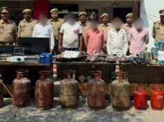 स्कूलों में चोरी करने वाला गिरोह पकड़ाया, 5 शातिर चोर गिरफ्तार