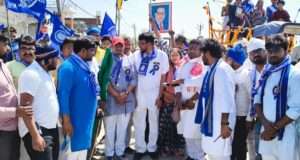 कोरांव में निकाली गई जय भीम शोभायात्रा में हजारों लोगों ने की भागीदारी